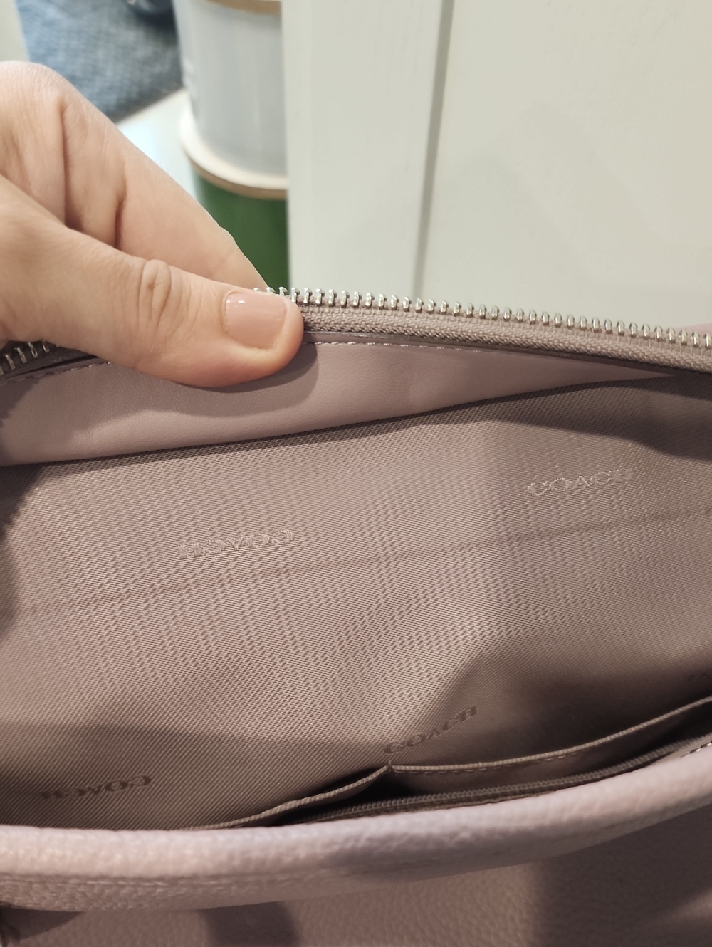 Coach Taylor Faded PURPLE Pebbled Leather Tote - Picture 9 of 10